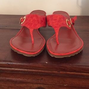 NWOT Madeline Leather Orange Sandals
